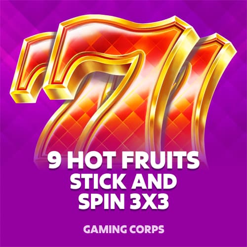 9 Hot Fruits Stick and Spin 3x3